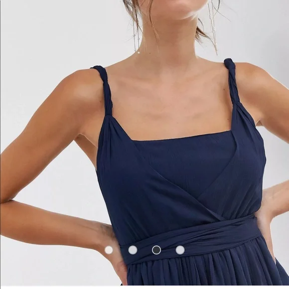 ASOS Design blue chiffon dress - Picture 3 of 6